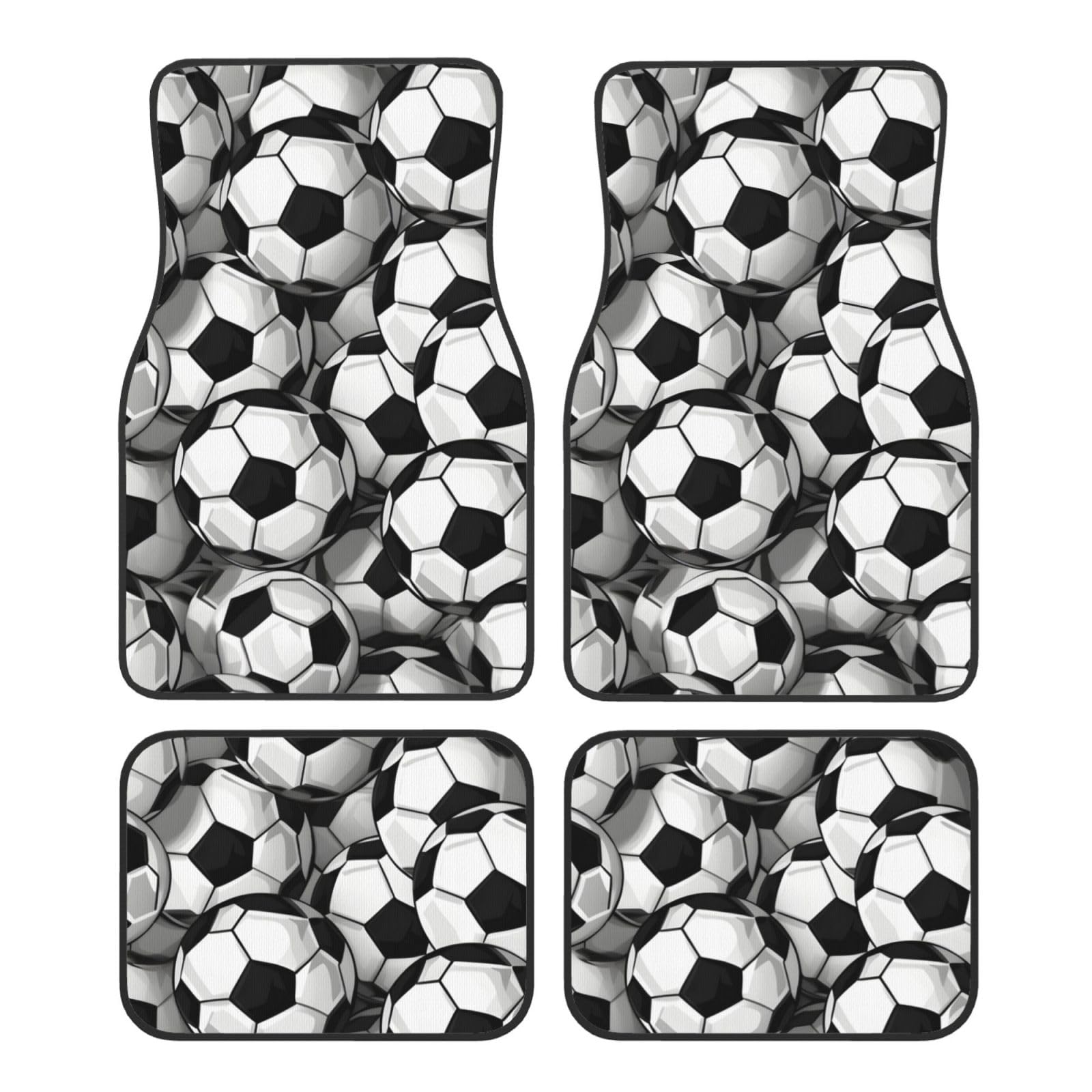 Mexpekil Fußball Skin Auto Matten 4 Stück Universal Auto Fußmatten Anti Rutsch Auto Fußmatten Dekorative Auto Teppich Protektoren für SUV Van Truck von Mexpekil