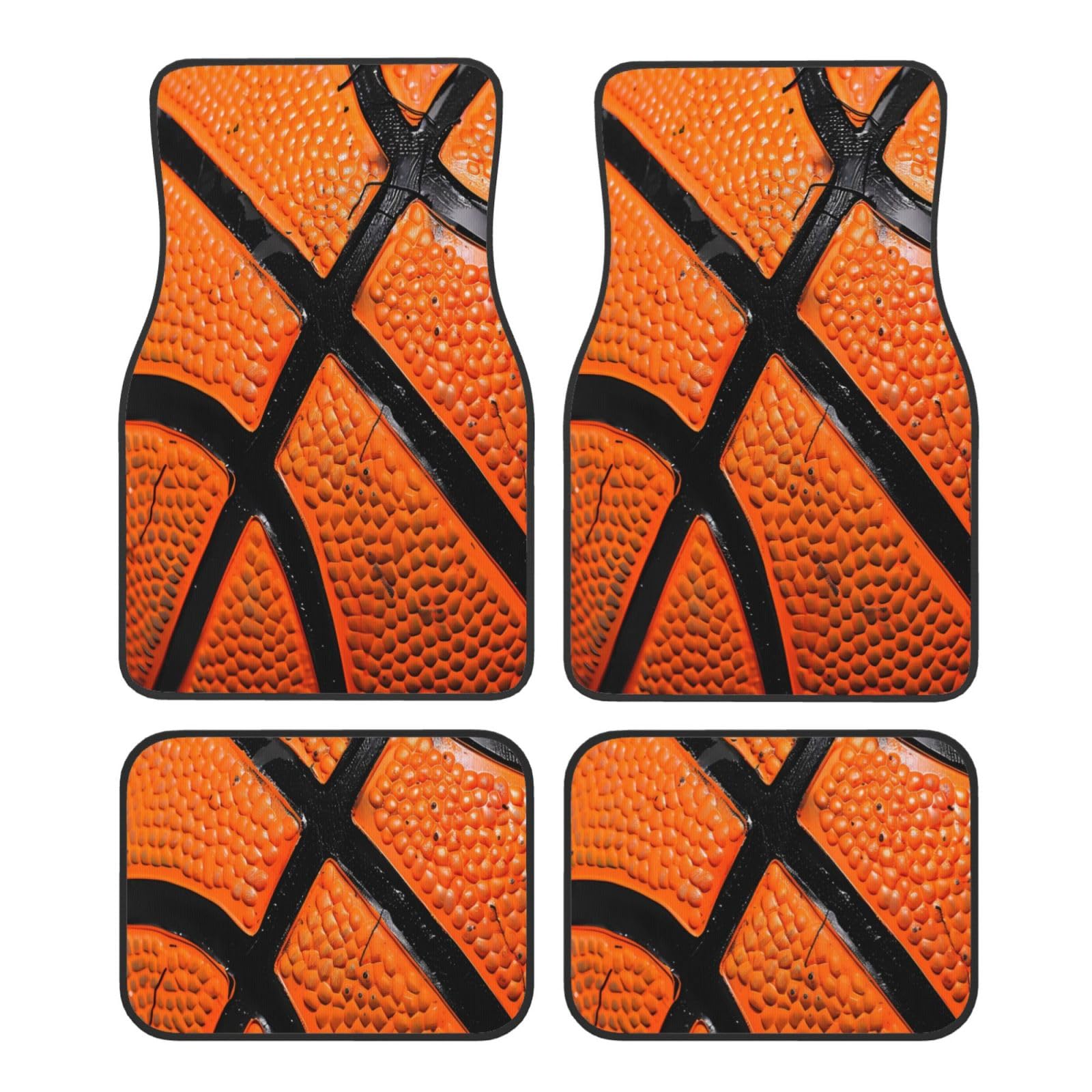 Mexpekil Retro Basketball Lace Automatten Set von 4 Allwetter Universal Auto Fußmatten rutschfest Wasserdicht Automotive Teppich Fußmatten für SUV Van LKW von Mexpekil