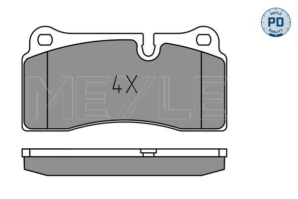 Bremsbelagsatz, Scheibenbremse Hinterachse Meyle 025 242 6118/PD von Meyle