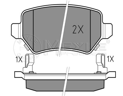 MEYLE 0252341715/W Bremsbelagsatz, Scheibenbremse von Meyle