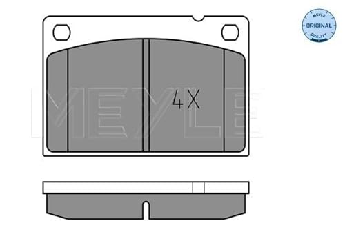 Meyle 025 201 5316 Bremsbelagsatz, Scheibenbremse von Meyle