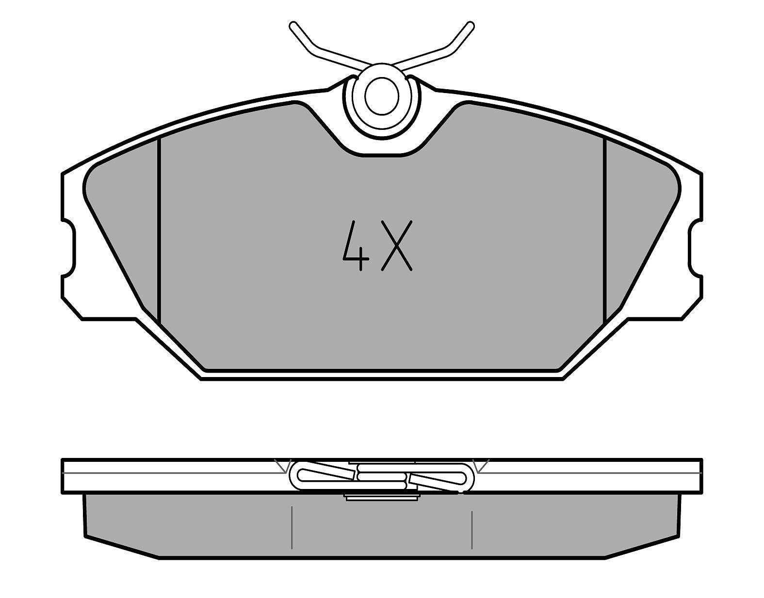 Meyle 025 231 7218 Bremsbelagsatz, Scheibenbremse von Meyle