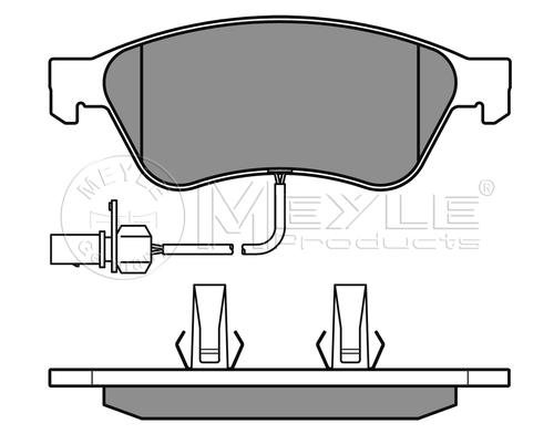 Meyle 025 238 9620/W Bremsbelagsatz, Scheibenbremse von Meyle