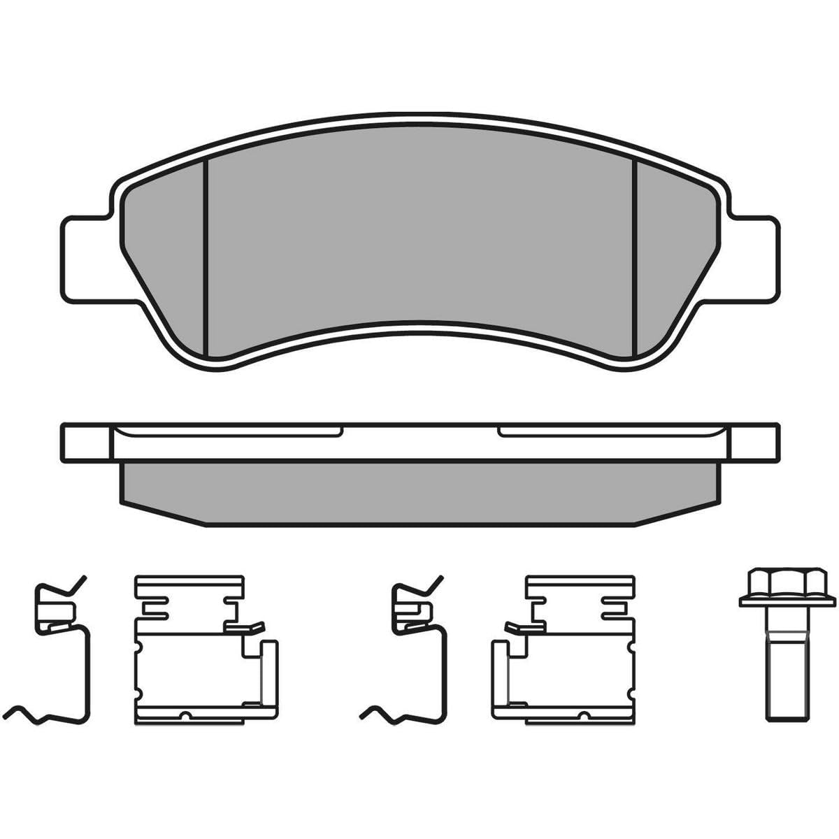 Meyle 025 244 6519 Bremsbelagsatz, Scheibenbremse von Meyle