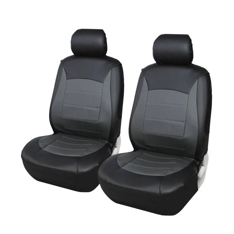 Autositzüberzug Für Peugeot 308 CC PU Leder Vorne Auto Sitzbezüge Hohe Eimer Auto Sitz Abdeckung Auto Innen Auto Schonbezüge(Black-2Piece) von Mfibbmf