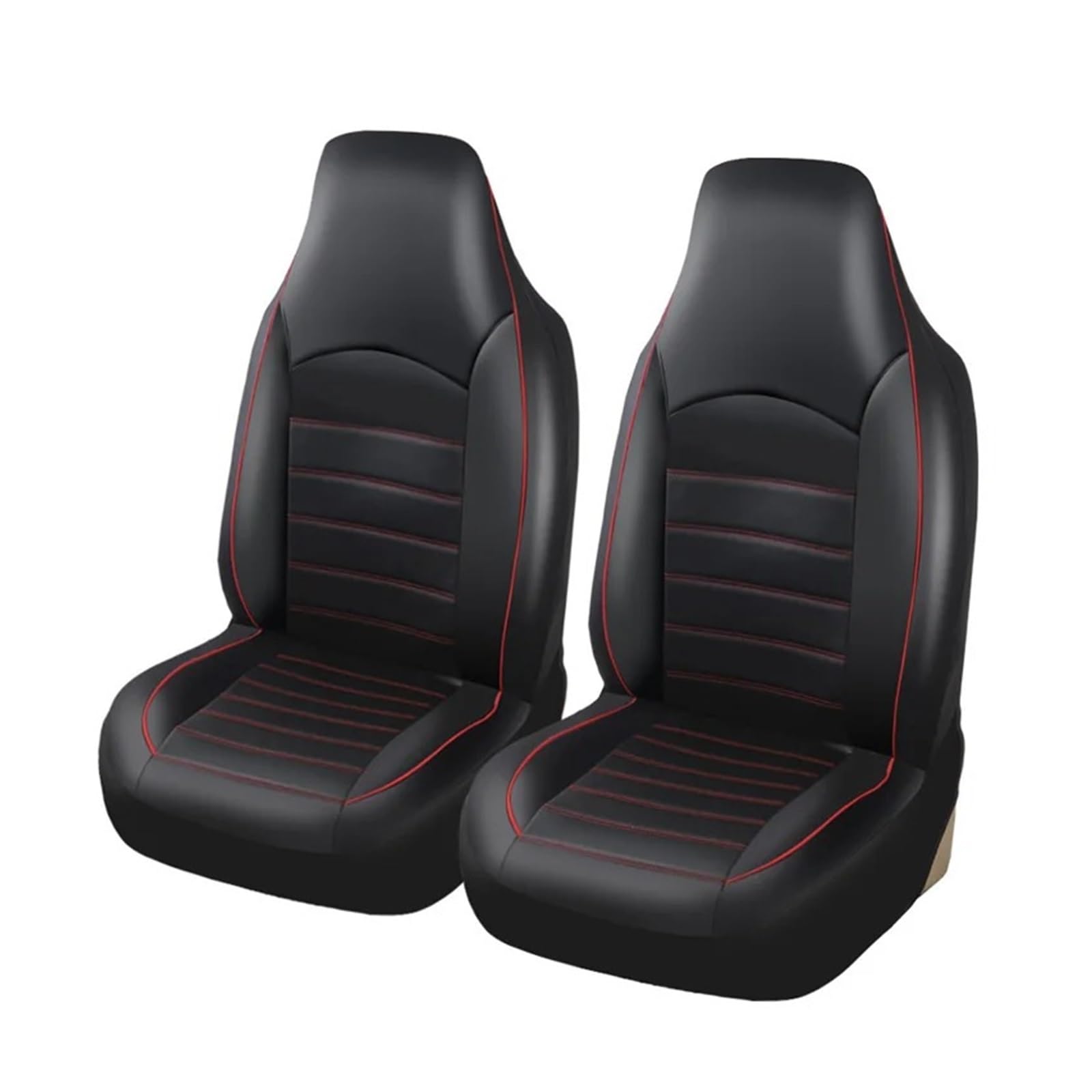 Autositzüberzug Für Peugeot 308 CC PU Leder Vorne Auto Sitzbezüge Hohe Eimer Auto Sitz Abdeckung Auto Innen Auto Schonbezüge(Red-2Piece) von Mfibbmf