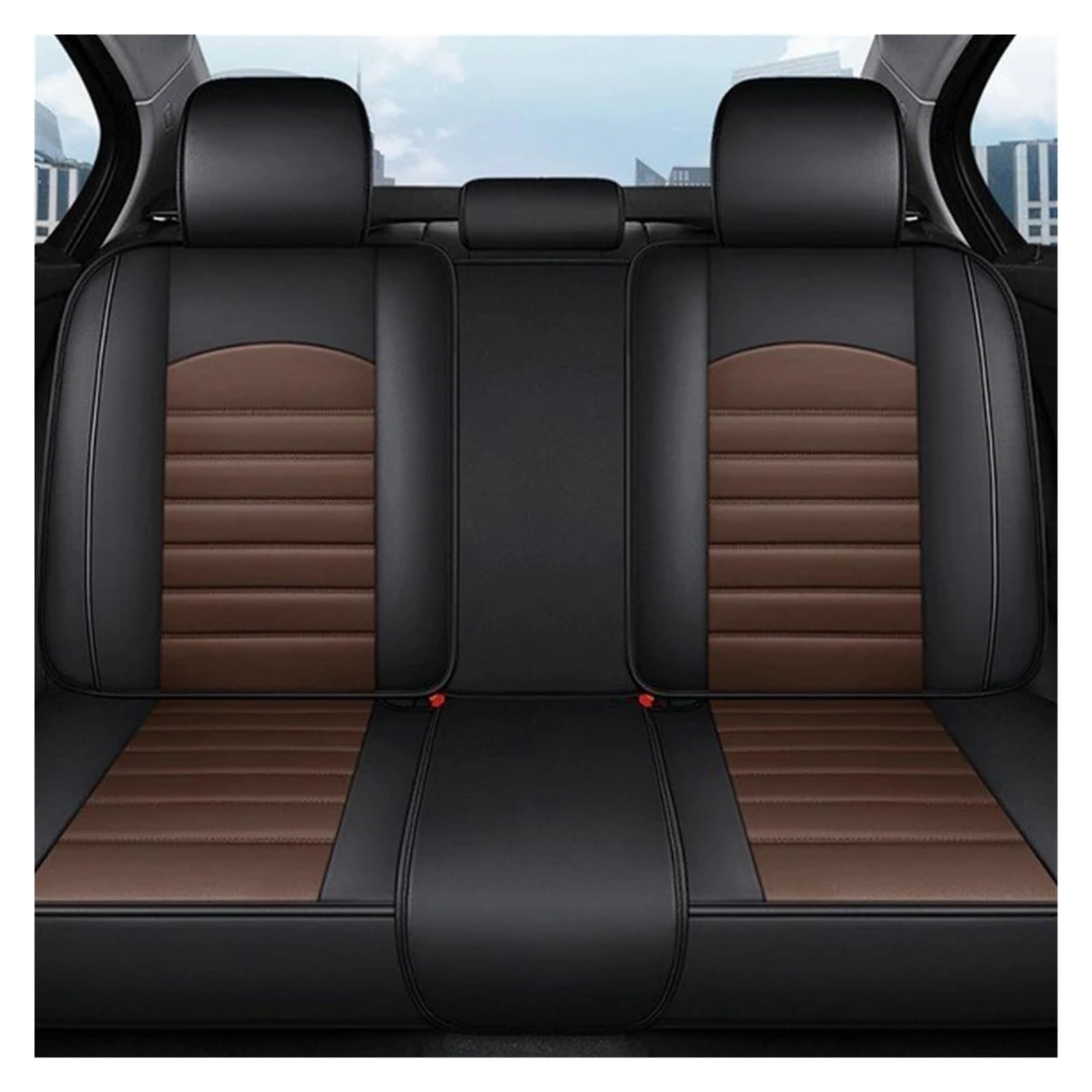 Autositzüberzug Für SEAT Für Leon Für Ibiza Für Cordoba Für Toledo Für Marbella Für Terra Für Ronda Universeller All-Inclusive-Autositzbezug Auto Schonbezüge(C-Rear seat Cover) von Mfibbmf