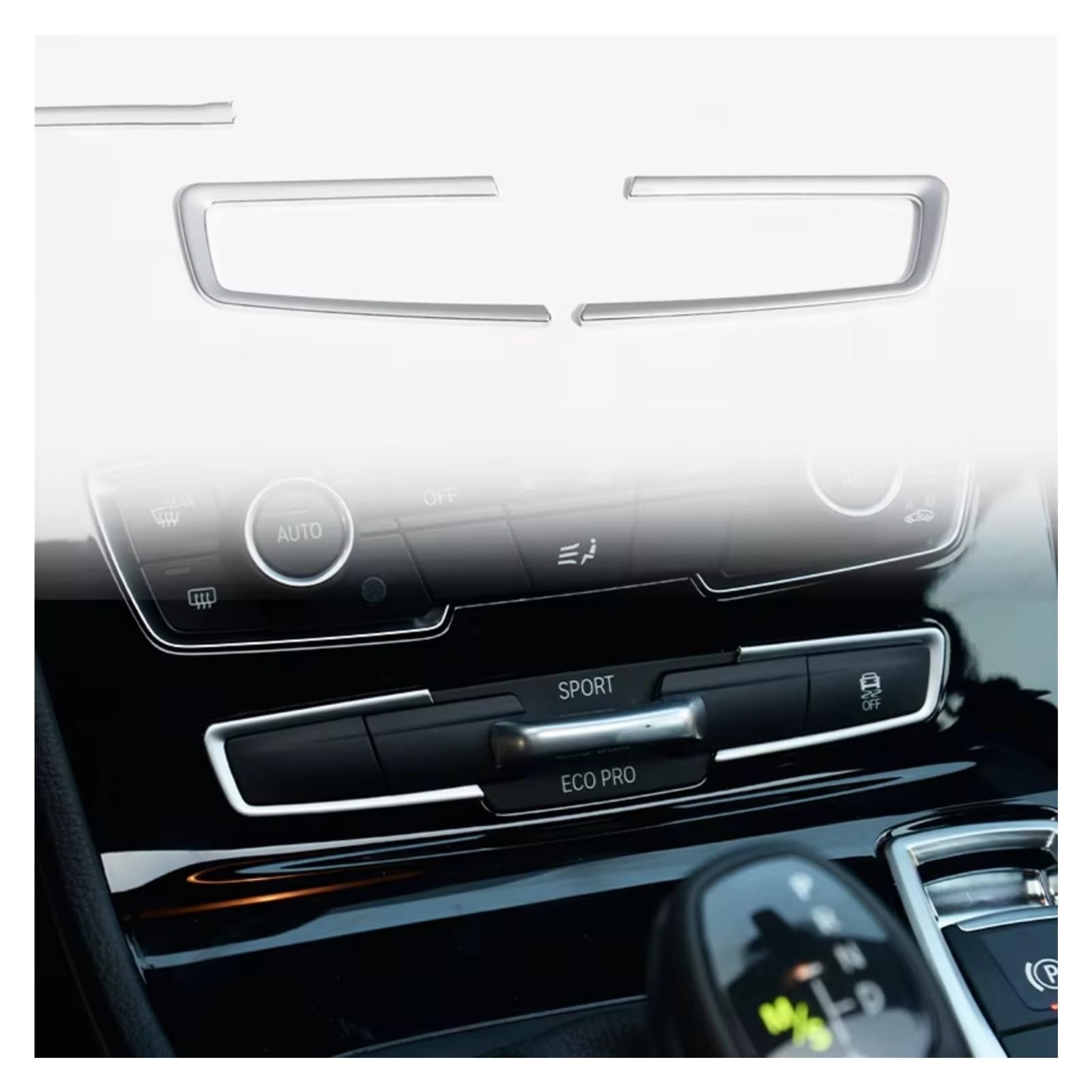 Innenzubehör Für 2er F45 F46 2015–2018, ABS-Silber, Auto-Innenverkleidung, Aufkleber, Armaturenbrett-Konsole, Schalttafel-Abdeckung Auto Dekorative(A) von Mfibbmf