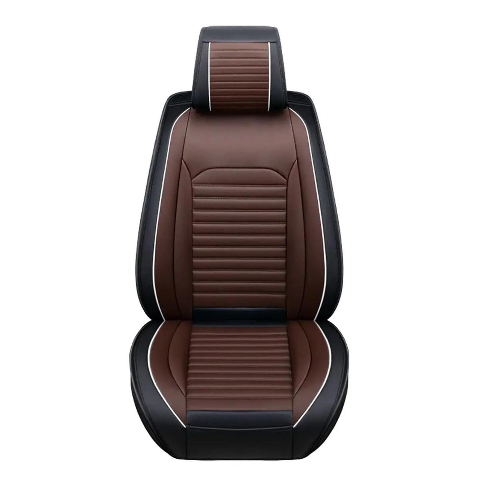 Mfibbmf Autositzüberzug 1 Stück Universal Autositzbezug Autos Sitzbezüge Kissenschutz Sitz Autobezug Stuhlkissen PU Leder Matte Pad Auto Schonbezüge(1 seat Coffee) von Mfibbmf