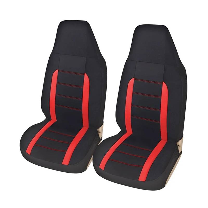 Mfibbmf Autositzüberzug Autositzbezüge Universell Passend Für 2 Stück Vorderschalensitze Passend Für Autos LKWs SUVs Vans Auto Schonbezüge(2Piece Front red) von Mfibbmf