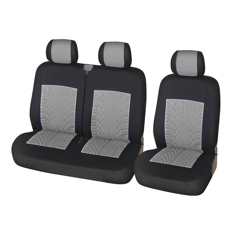 Mfibbmf Autositzüberzug Autositzbezug Polyesterfaser Knitterfrei Geeignet Für 2+1 Autositze Auto Schonbezüge(Gray) von Mfibbmf