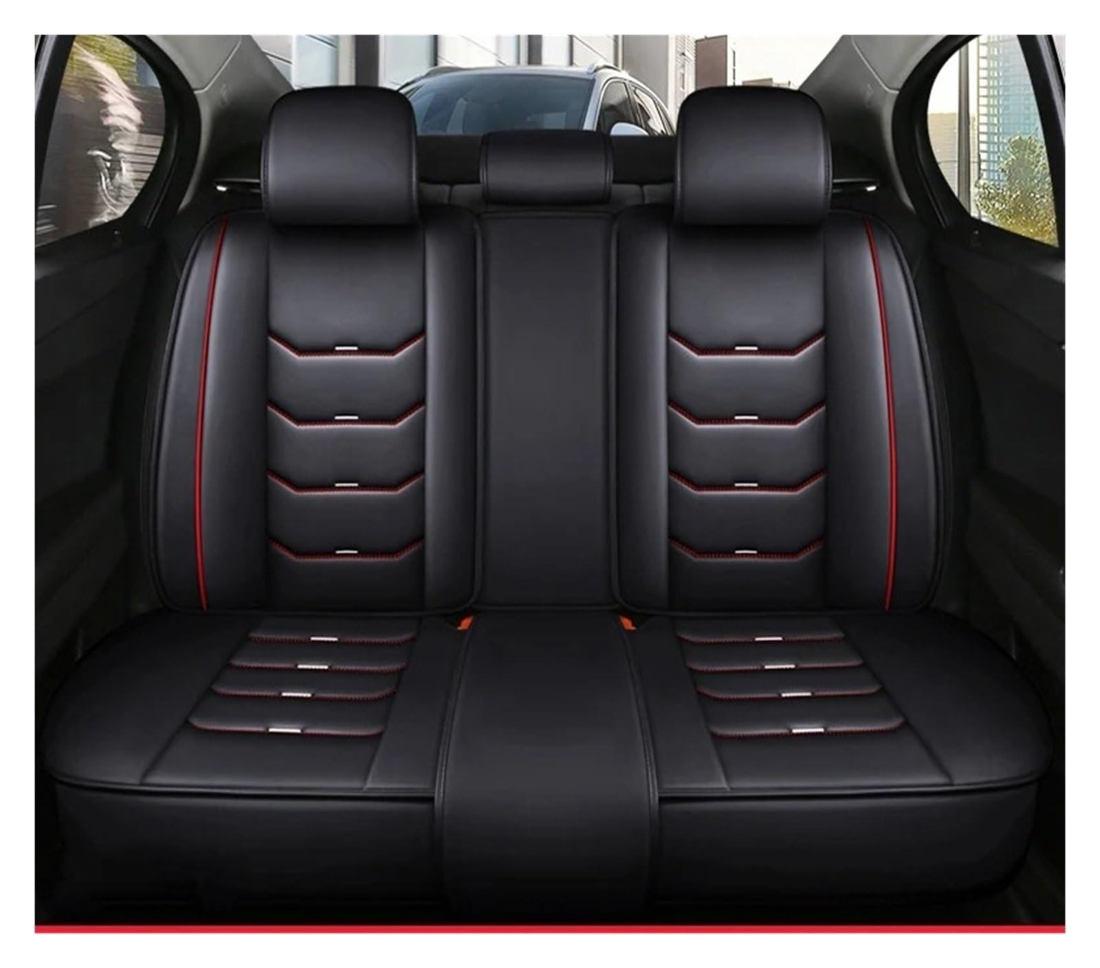 Mfibbmf Autositzüberzug Für CR-Z Für Civic Für CRV Für Stream Für Legend Für Fit Für Avancier Für Crider Für Integra Universeller Autositzbezug Aus Leder Auto Schonbezüge(Back Row 3seat) von Mfibbmf