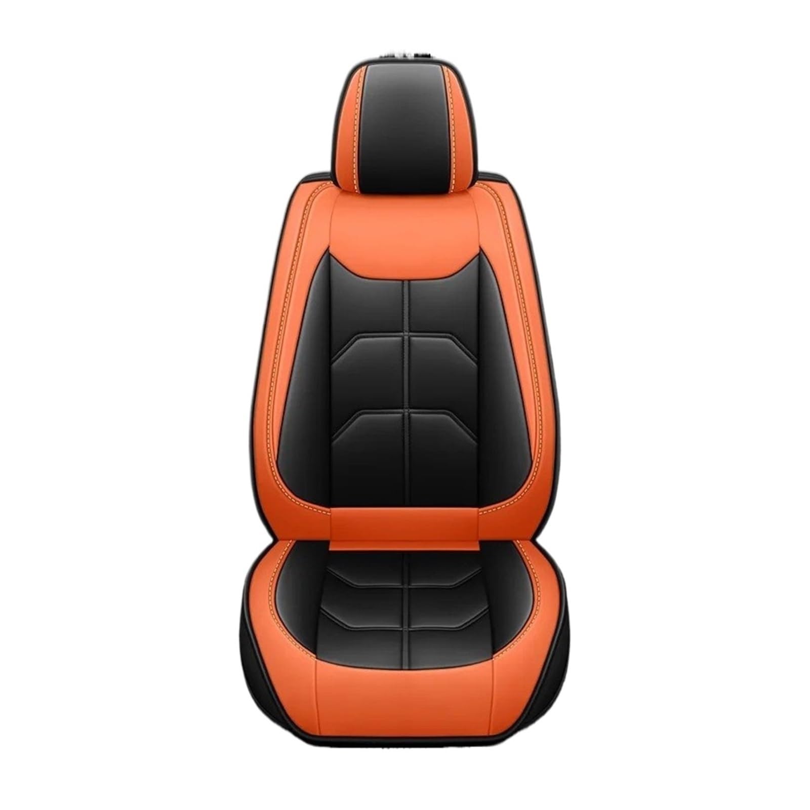 Mfibbmf Autositzüberzug Für Dacia Für Duster Für Sandero Für Für Clio Universeller Autositzbezug Auto Schonbezüge(Black Orange) von Mfibbmf