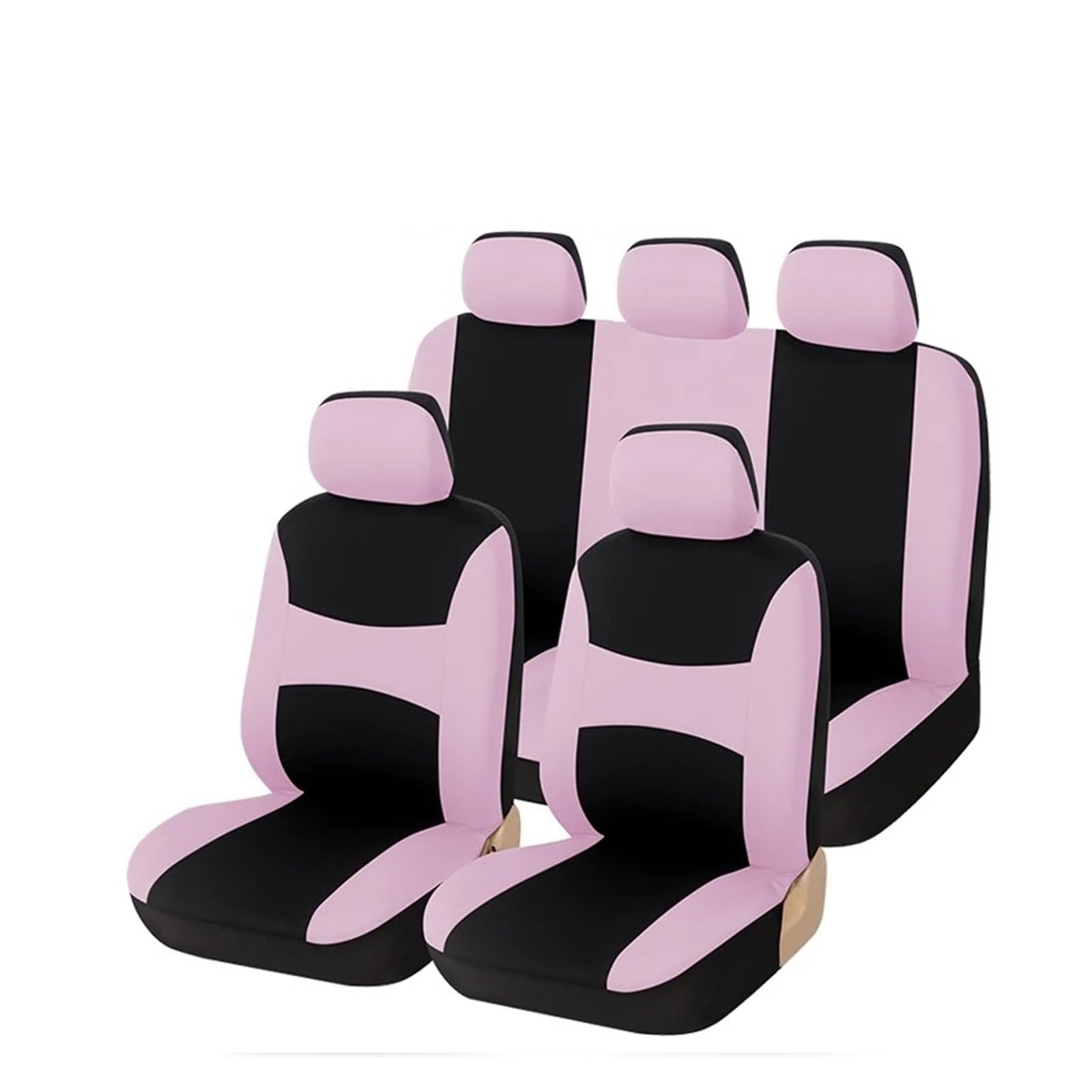 Mfibbmf Autositzüberzug Für FIAT Für Stilo Universal Auto Sitzbezüge Seite Airbag Kompatibel Auto Schonbezüge(Pink Full Set) von Mfibbmf