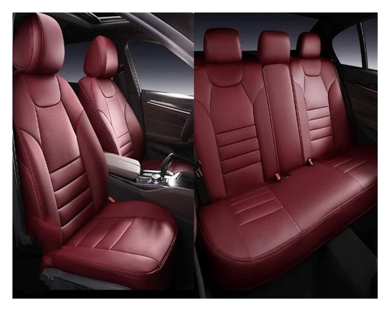 Mfibbmf Autositzüberzug Für Fit Für Accord 7 8 9 Für CRV Für Civic Für Jazz Für City Für Odyssey Für Vezel Autositzbezug Auto-Innenausstattung Auto Schonbezüge(5Piece-Wine Red) von Mfibbmf