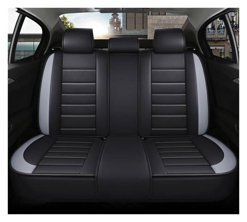 Mfibbmf Autositzüberzug Für Geely Für Coolray Für Atlas Für Pro Für Geometrie C Für Tugella Für Emgrand Ec7 Universeller Autositzbezug Auto Schonbezüge(Rear Seats Gray) von Mfibbmf