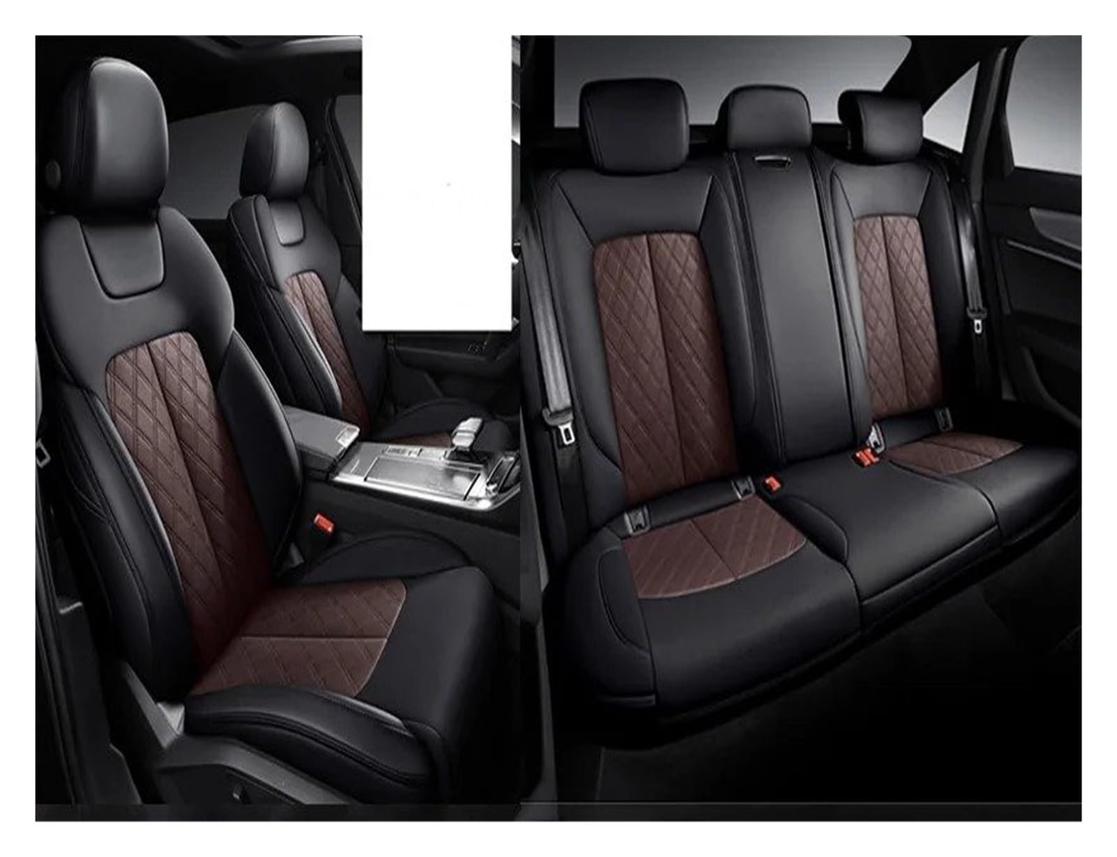 Mfibbmf Autositzüberzug Für Jeep Für Compass Für Grand Für Cherokee Wj Wk2 Für Renegade Für Wrangler Autositzbezug Auto Schonbezüge(5Piece-Black Coffee) von Mfibbmf