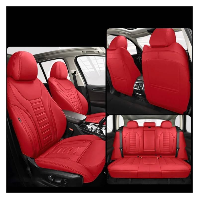 Mfibbmf Autositzüberzug Für Jeep Für Compass Für Patriot Für Grand Für Cherokee Wk2 Für Renegade Für Wrangler Jl Auto Sitzbezüge Auto Schonbezüge(5Piece-Red) von Mfibbmf