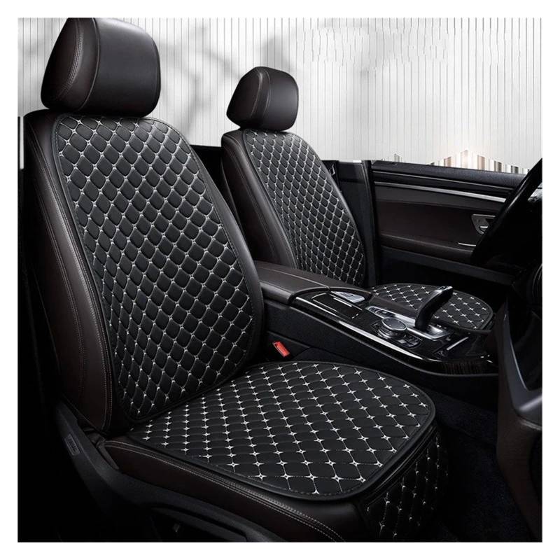 Mfibbmf Autositzüberzug Für MG Für ZS GT HS RX5 MG5 MG6 Universelle Autositzbezüge Aus PU-Leder Auto Schonbezüge(Black White 2 Seats) von Mfibbmf