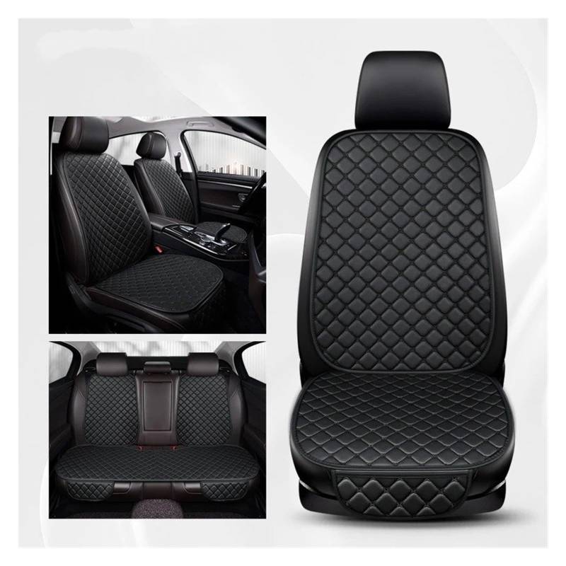 Mfibbmf Autositzüberzug Für Mini Für Cooper F56 Für Countryman Für Clubman Universal PU Leder Sitzbezüge Auto Sitzbezug Auto Schonbezüge(Black 5 Seats) von Mfibbmf