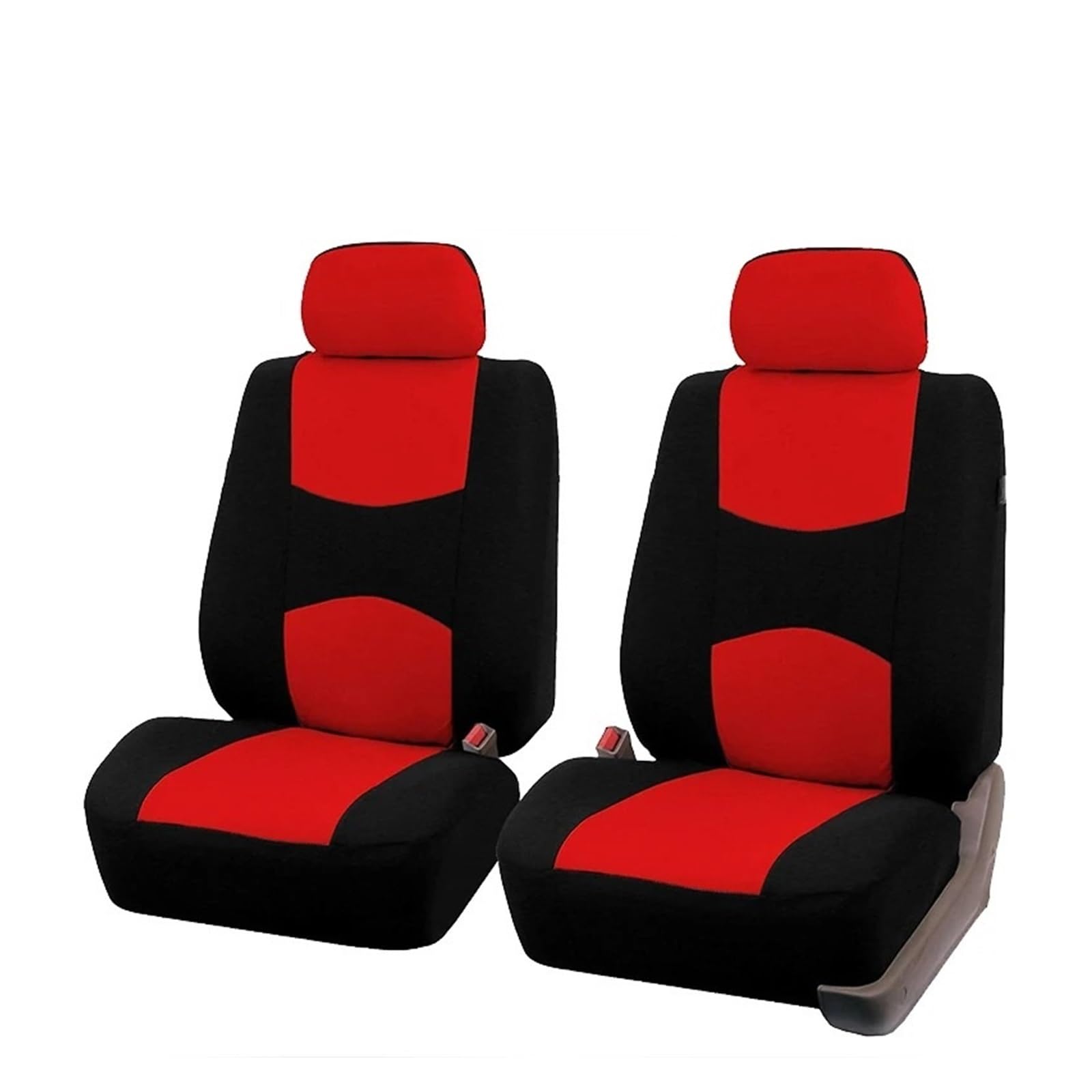 Mfibbmf Autositzüberzug Für Nissan Für Almera Universal Full Set Autositzbezüge Airbag Kompatibel Zweifarbige Design Auto Schutzbezüge Auto Schonbezüge(2Piece Front red) von Mfibbmf