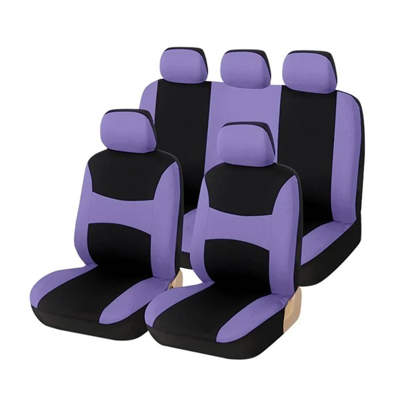 Mfibbmf Autositzüberzug Für Rio K2 Autositzbezug Airbag-kompatibel Universelles Innenzubehör Auto Schonbezüge(Purple) von Mfibbmf