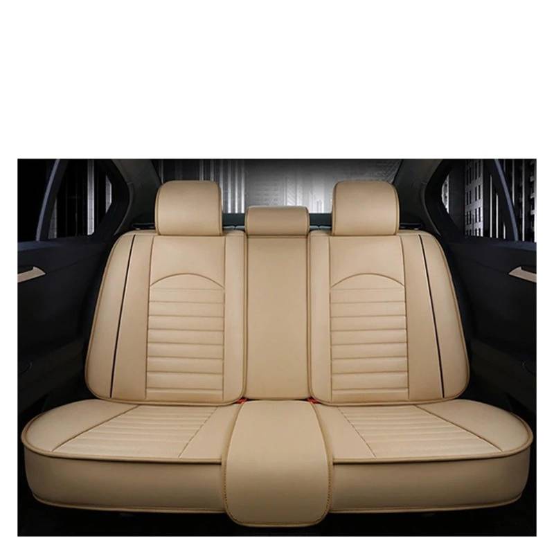 Mfibbmf Autositzüberzug Für Saab 95 93 Leder Universal Autositzbezüge Auto-Innenausstattung Autoprodukte Innenausstattung Auto Schonbezüge(1 beige Rear) von Mfibbmf