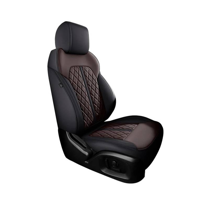 Mfibbmf Autositzüberzug Für Tesla Für Modell Y 2023 3 2022 X Auto Sitzbezüge Leder Auto Zubehör Auto Schonbezüge(1Piece-Black Coffee) von Mfibbmf