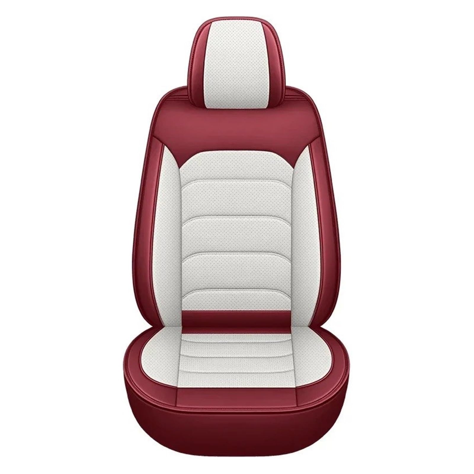 Mfibbmf Autositzüberzug Für Toyota Für Hilux Für Sequoia Für Chr Für Camry Für Wildlander Universal Style Autositzbezug Sitzschutz Auto Schonbezüge(White red 1 seat) von Mfibbmf