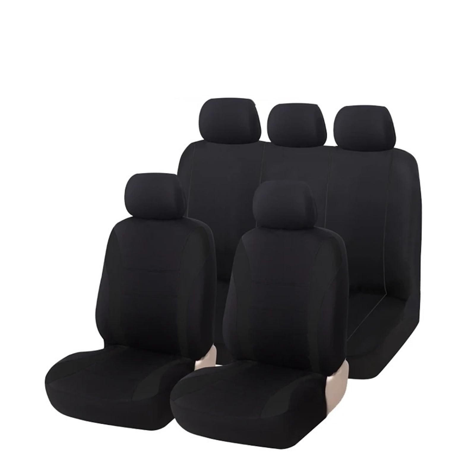 Mfibbmf Autositzüberzug Für Volvo Universal Autositzbezüge Seitenairbag Kompatibel Auto Schonbezüge(Black Full Set) von Mfibbmf