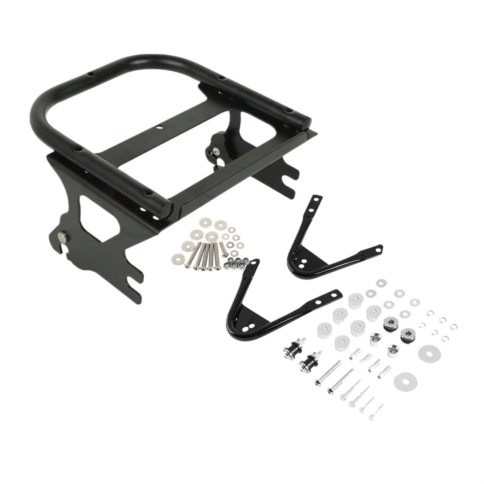 Motorrad Gepäckträger Hinten Für Tour Für Pack Für Touring Für Electra Glide Für Road King Für FLHT Für FLHX 1997-2008 Motorrad Pack Gepäckträger Mit Docking-Hardware-Kit Heckgepäckträger(Schwarz) von Mfibbmf