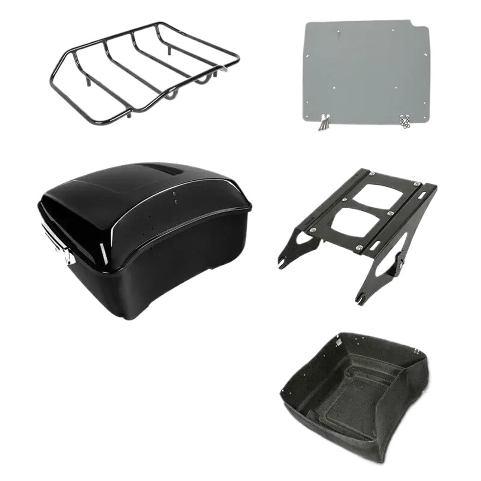 Motorrad Gepäckträger Hinten Für Tour Für Pak Für Touring Für Road King Für Street Glide 2014-2019 Motorrad King Pack Stamm Gepäck Montage Rack Grundplatte Heckgepäckträger von Mfibbmf