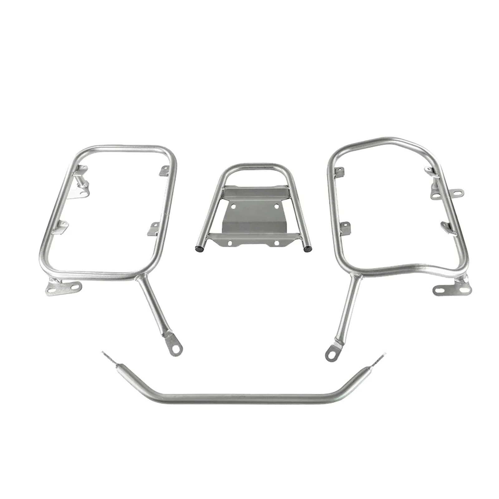 Motorrad Gepäckträger Hinten Gepäck Box Rack Für Suzuki Für V-Strom 650 DL650 DL650XT 2017-2023 Motorrad Stamm Aluminium Top Case Satteltasche Packtaschen Halterung Heckgepäckträger(Silver One Set) von Mfibbmf