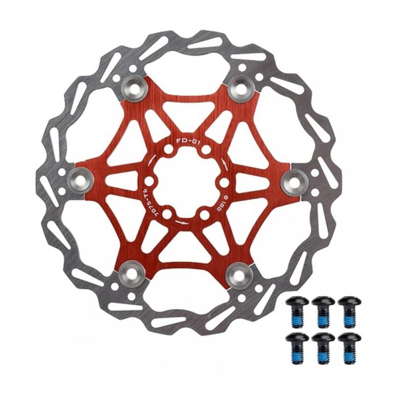 160/180mm Bremsscheibe Edelstahl Leichte Fahrrad Schwimmscheibe Bremsscheibe für Rennräder Mountainbikes von MiOYOOW