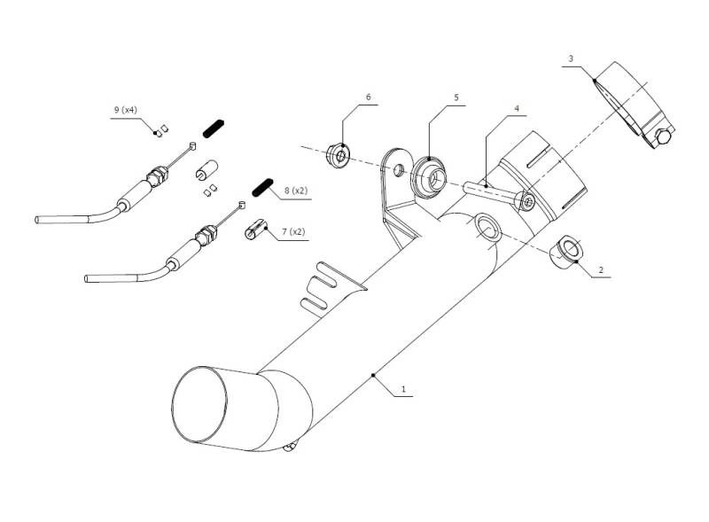 MIVV Edelstahl Kat Ersatzrohr No-Kat Rohr für Kawasaki ZX-10 R Bj. 2011-2015 von MiVV