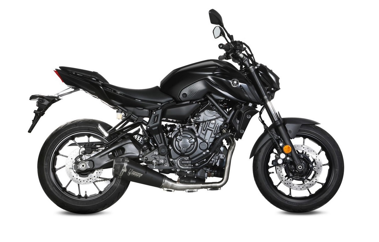 Sport Auspuff Komplettanlage MIVV Delta Race BLACK Yamaha MT-07 Bj.2021-2023 eintragungsfrei EURO5 von MiVV