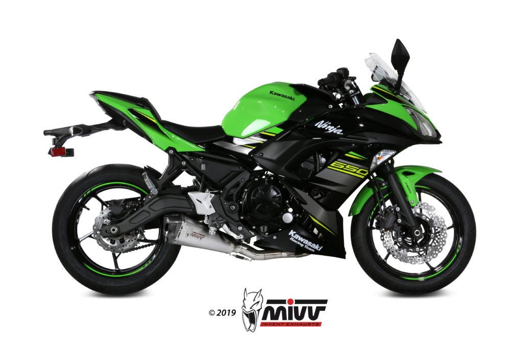 Sport Auspuff Komplettanlage MIVV Delta Race Edelstahl Kawasaki Ninja 650 Bj.2017-2023 EURO-4/EURO-5 von MiVV