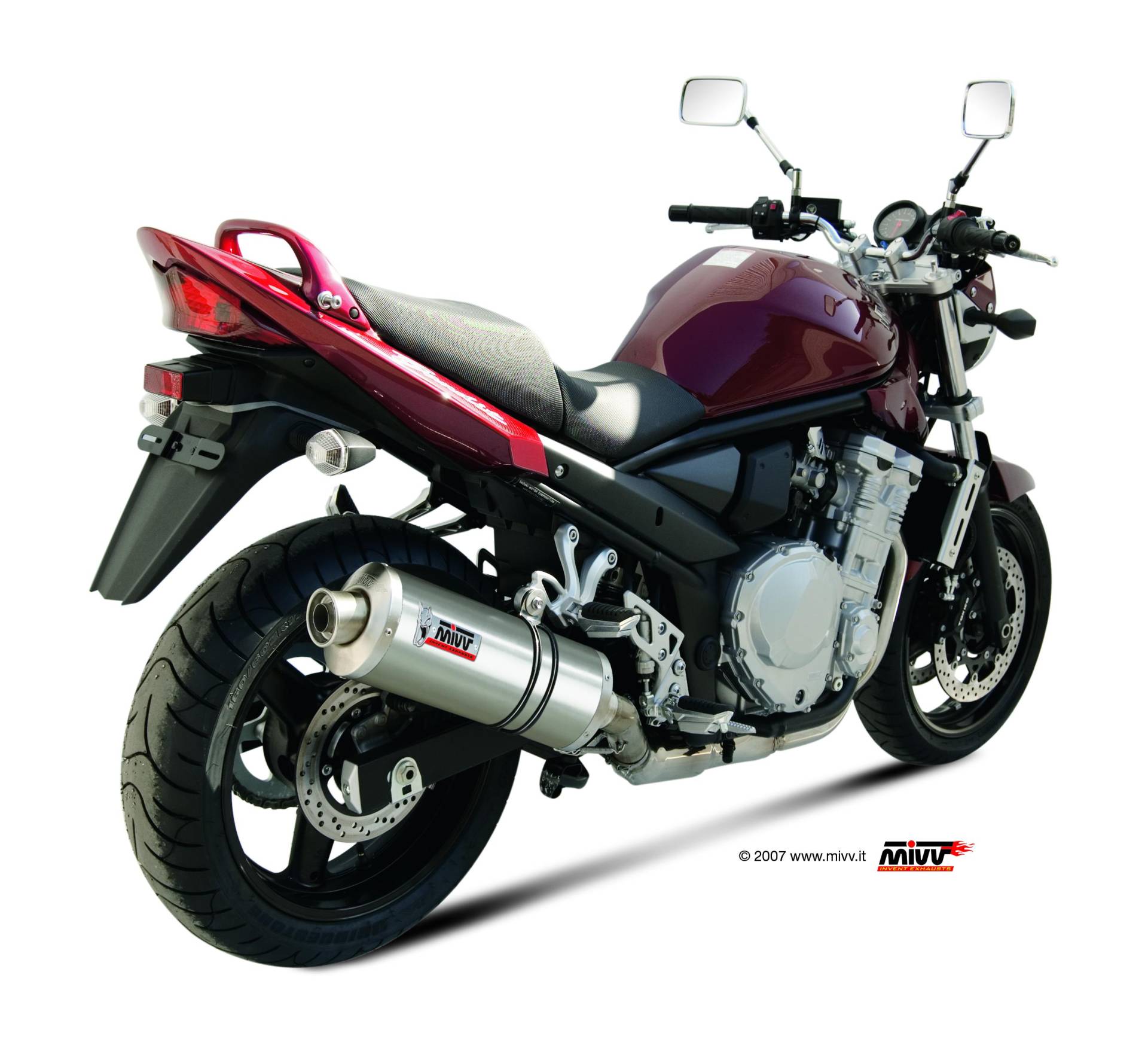 Sport Auspuff MIVV Oval Edelst. Suzuki GSF 650 Bandit/GSX 650F Bj.2007-2015 Typ:CJ1/CJ2/CZ1/CZ2 +ABE von MiVV