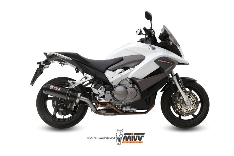 Sport Auspuff MIVV Oval Full Carbon für Honda VFR 800 X Crossrunner Typ: RC60 Bj. 2011-2014 +ABE von MiVV