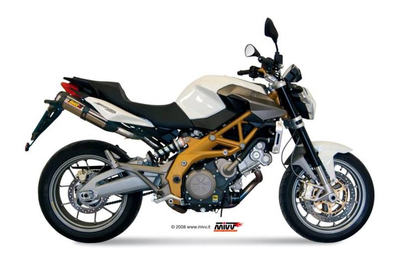 Sport Auspuff MIVV Suono Edelstahl Aprilia Shiver 750 Bj. 2008-2016 Typ: RA mit ABE von MiVV