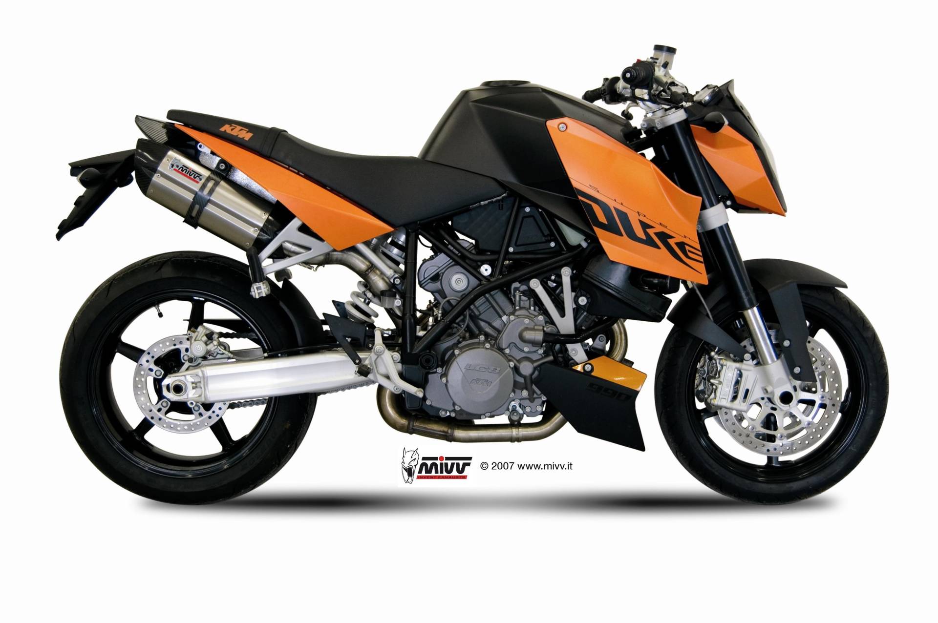 Sport Auspuff MIVV Suono Edelstahl KTM 990 Super Duke LC8 Bj. 2005-2011 +ABE von MiVV