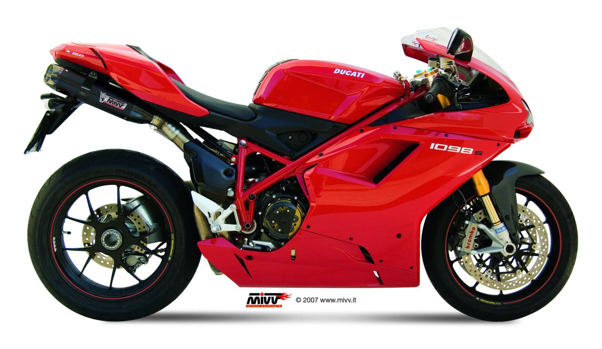 Sport Auspuff MIVV Suono Steel Black Ducati 1098 / 1198 Bj. 2007-2011 Typ: H7+ABE von MiVV