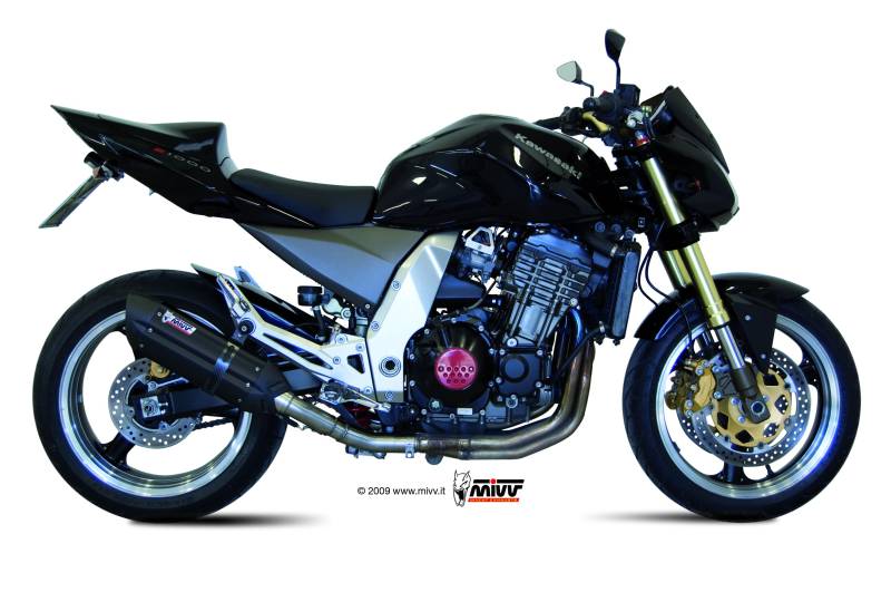 Sport Auspuff MIVV Suono Steel Black Kawasaki Z 1000 Bj. 2003-2006 Typ: ZRT00A mit ABE von MiVV