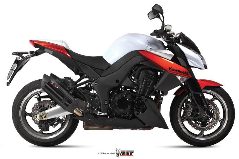 Sport Auspuff MIVV Suono Steel Black Kawasaki Z 1000 Bj. 2010-2013 Typ: ZRT00D mit ABE von MiVV