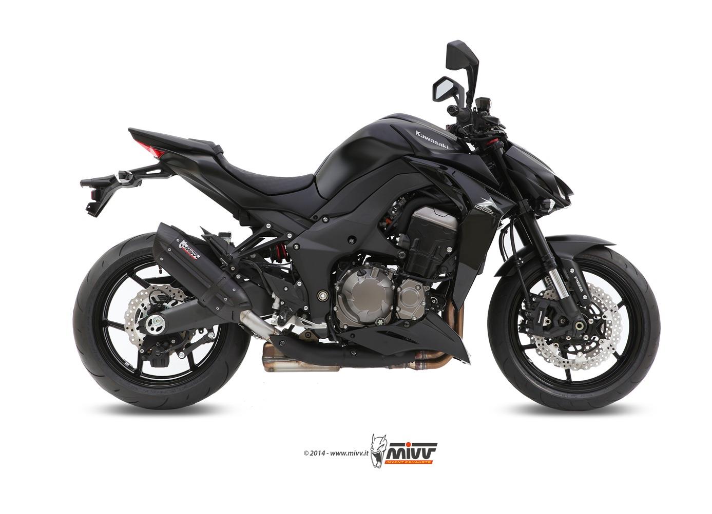 Sport Auspuff MIVV Suono Steel Black Kawasaki Z 1000 Bj. 2014-2018 EURO-3/EURO-4 Typ: ZRT00F / ZRT00H +ABE von MiVV