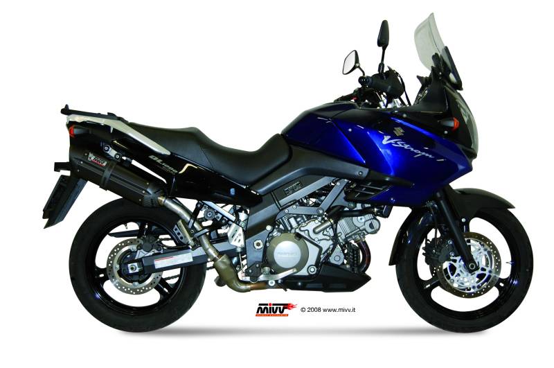 Sport Auspuff MIVV Suono Steel Black Suzuki DL V-Strom 1000 Bj. 2002-2013 Typ: BS1111 +ABE von MiVV