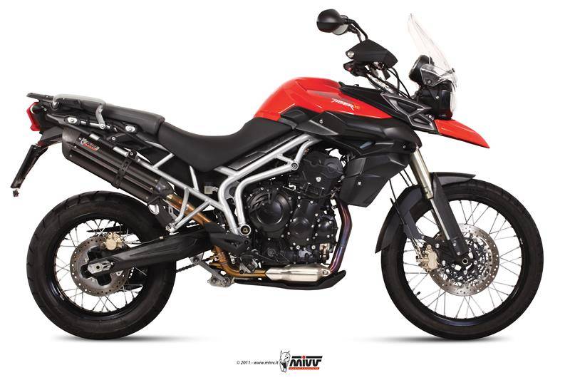 Sport Auspuff MIVV Suono Steel Black Triumph Tiger 800 Bj. 2011-2016 Typ: A08 mit ABE von MiVV