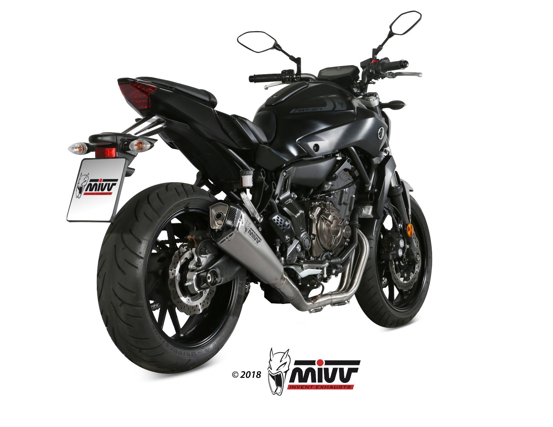 Sportauspuff Komplettanlage MIVV Delta Race HIGH-UP Yamaha MT07 Bj.2014-2020 EURO3/EURO4/EURO5 +ABE von MiVV