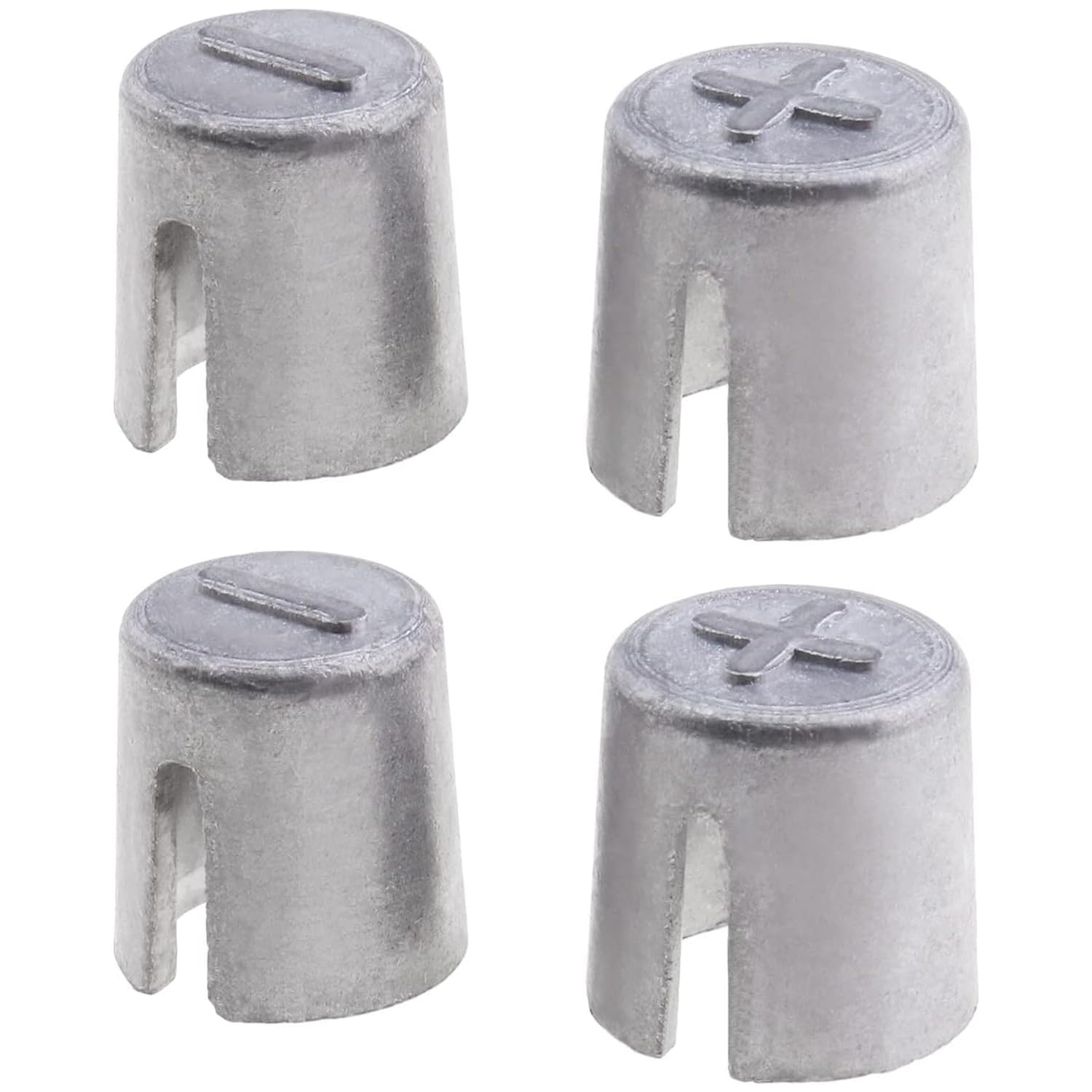 Batterieanschlusshülsen, Autobatterie Klemmen Konverter, Anschlussadapter Anodenkathodenhülsen, 4PCS Batteriehülsen Autobatterieklemmen Konverterpfostenadapter Metallmaterial Anodenkathodenhülsen von Miayical