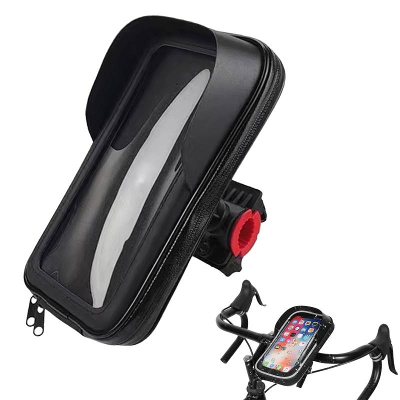 Fahrrad Handyhalterung Tasche Wasserdicht mit Regenhaube, 360° Drehbarem Motorrad Handyhalterung, Fahrrad Lenkertasche Handytasche Lenker Fahrradtasche MTB Rennrad Ebike HandyHalter von Miayical